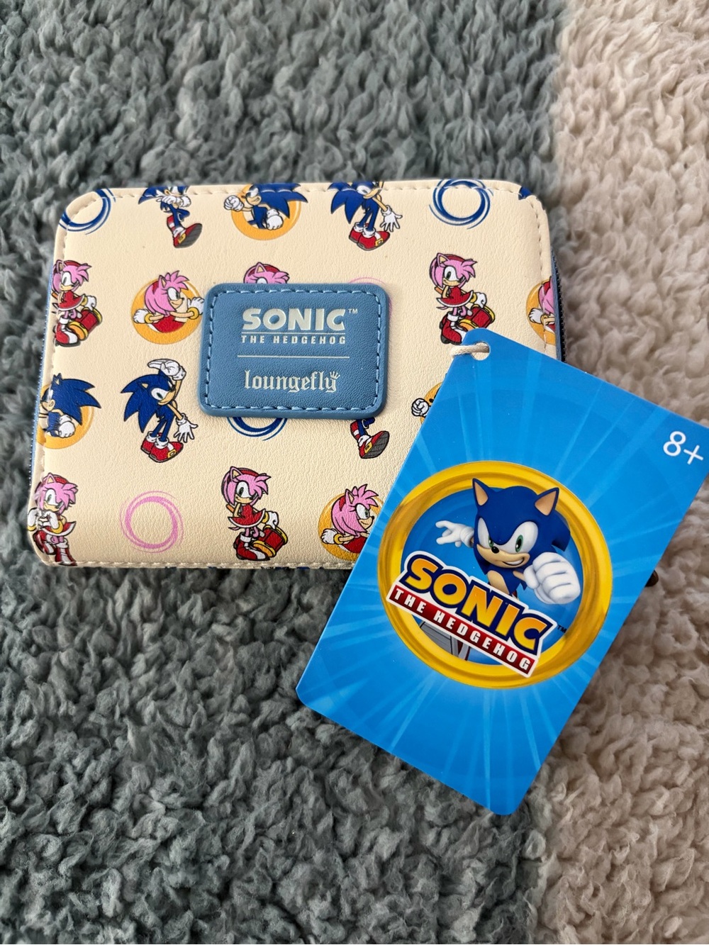 Sonic-themed wallet and soft tag